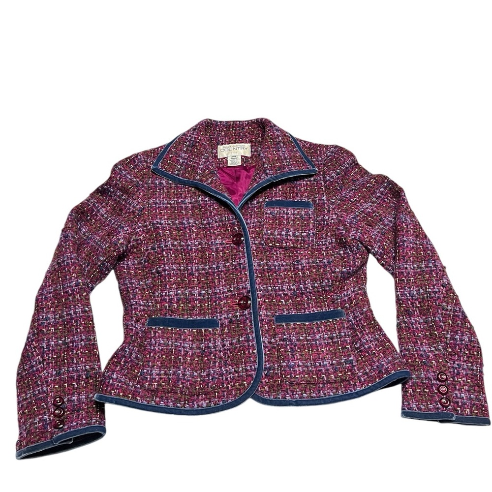 Jones New York Country - Women’s Colorful Tweed Blazer Sz. PS